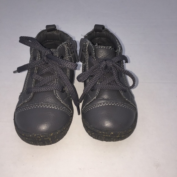 Koala Baby Gray Zip Up Boots 4 - Picture 2 of 4